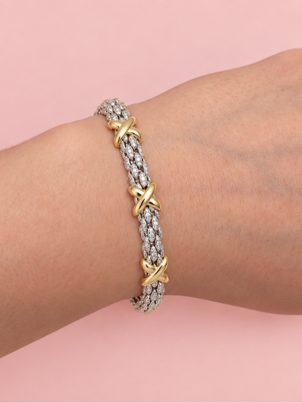 Mixed Metal Bracelet (Inspired) w/ Magnetic Clasp